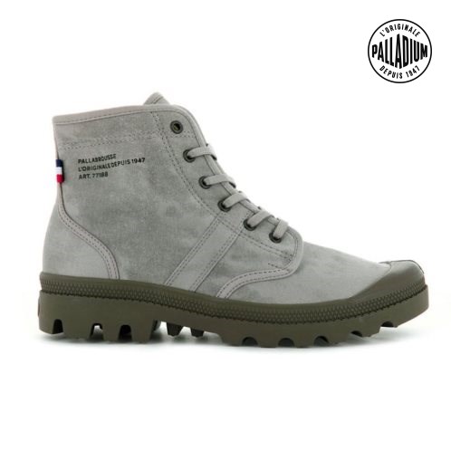 Palladium Pallabrousse Legion WAX Men's Boots Grey | UK V351-EVF